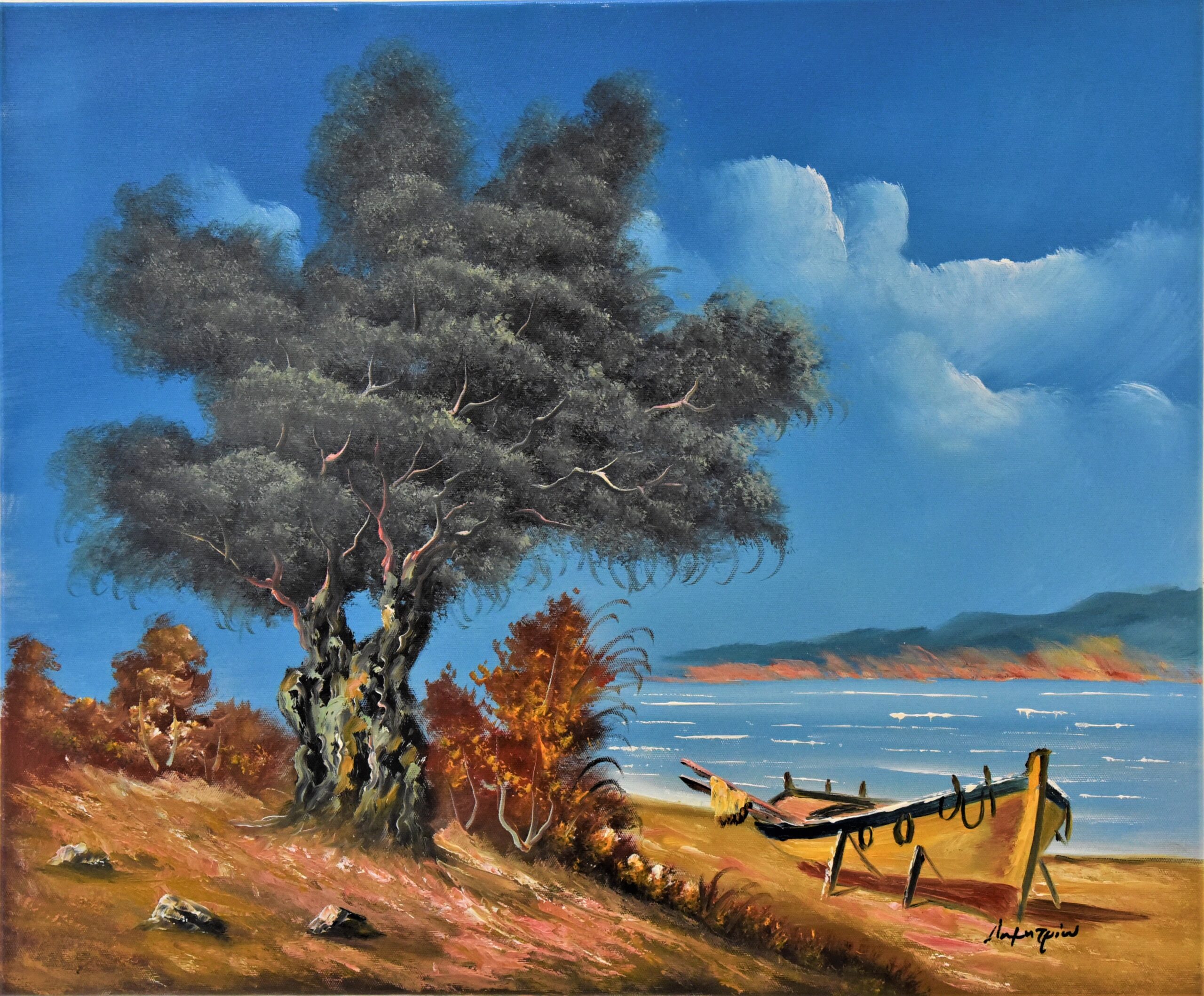 Bάρκα – Δημητρίου | 60 × 50 εκ.