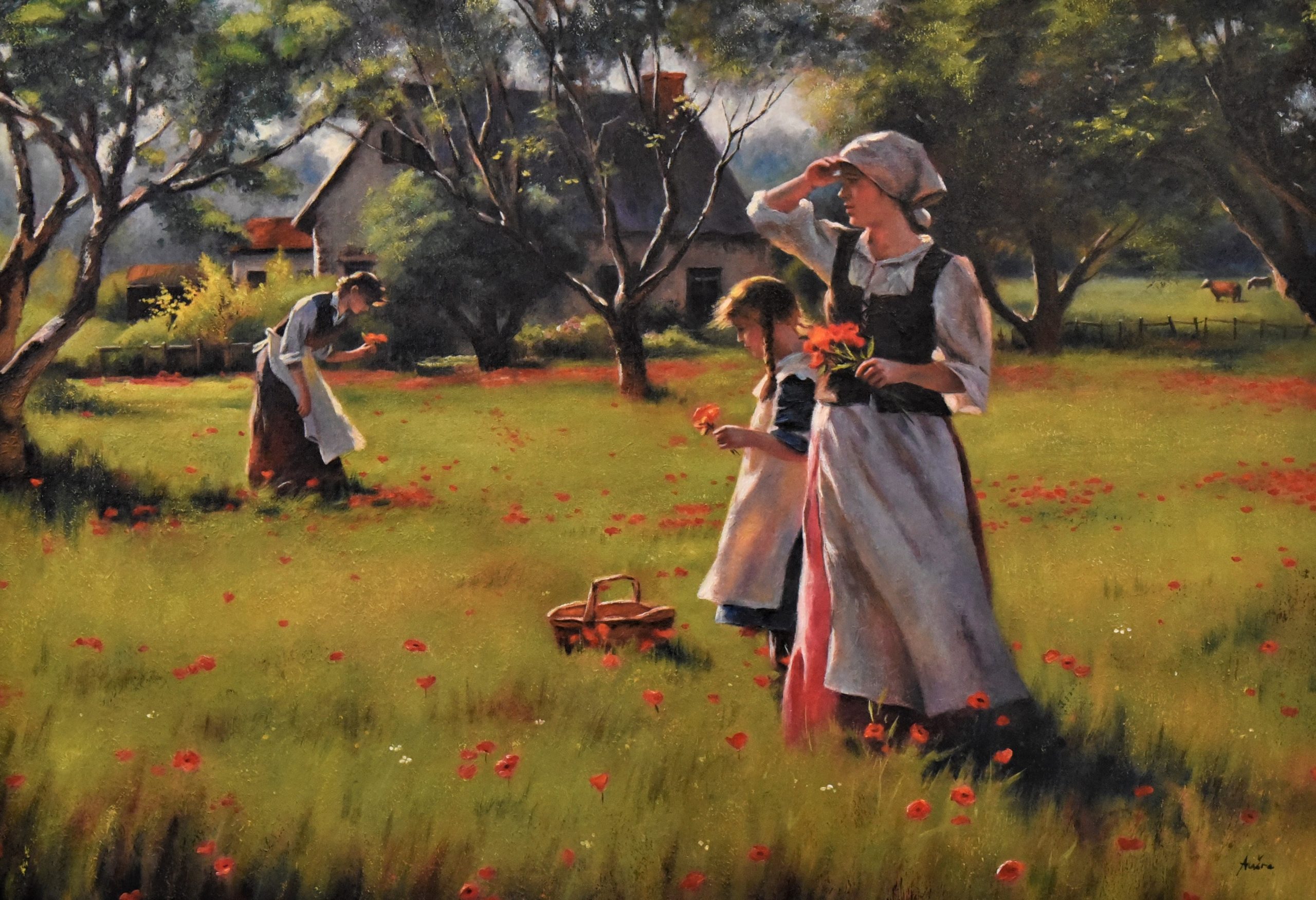 Μάζεμα λουλουδιών – Αusra | 95 × 66 εκ.