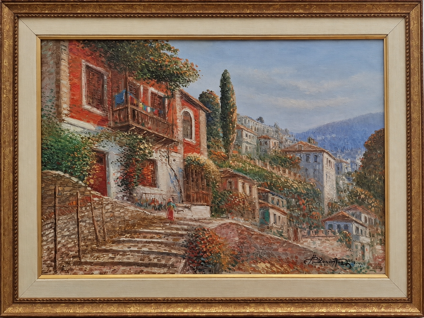 Στα σοκάκια του χωριού | 85 x 65 εκ.